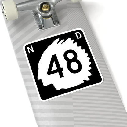 North Dakota 48 (North Dakota) (Road Sign) STICKER Vinyl Kiss-Cut Decal - The Sticker Space