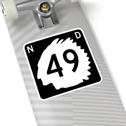 North Dakota 49 (North Dakota) (Road Sign) STICKER Vinyl Kiss-Cut Decal - The Sticker Space