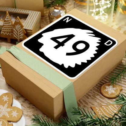 North Dakota 49 (North Dakota) (Road Sign) STICKER Vinyl Kiss-Cut Decal - The Sticker Space