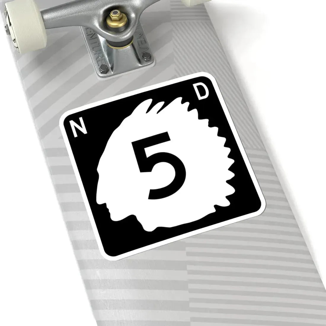 North Dakota 5 (North Dakota) (Road Sign) STICKER Vinyl Kiss-Cut Decal - The Sticker Space