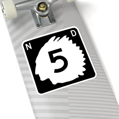 North Dakota 5 (North Dakota) (Road Sign) STICKER Vinyl Kiss-Cut Decal - The Sticker Space