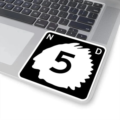 North Dakota 5 (North Dakota) (Road Sign) STICKER Vinyl Kiss-Cut Decal - The Sticker Space