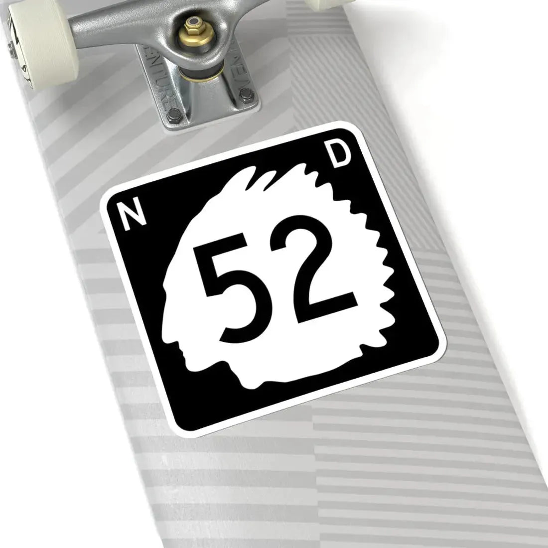 North Dakota 52 (North Dakota) (Road Sign) STICKER Vinyl Kiss-Cut Decal - The Sticker Space
