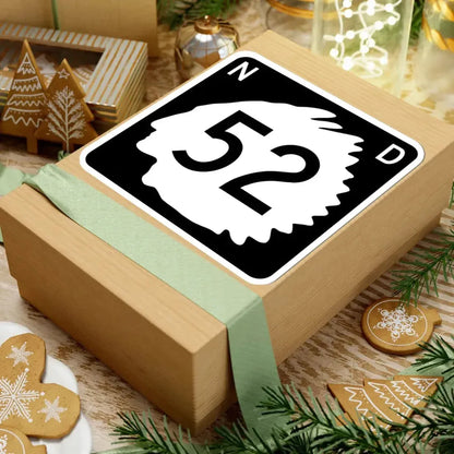 North Dakota 52 (North Dakota) (Road Sign) STICKER Vinyl Kiss-Cut Decal - The Sticker Space