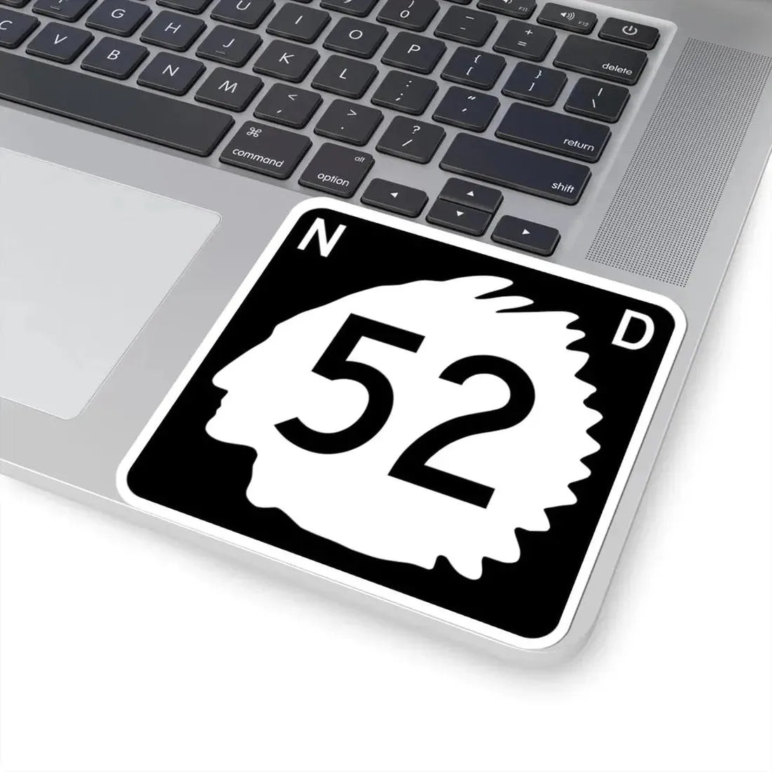 North Dakota 52 (North Dakota) (Road Sign) STICKER Vinyl Kiss-Cut Decal - The Sticker Space