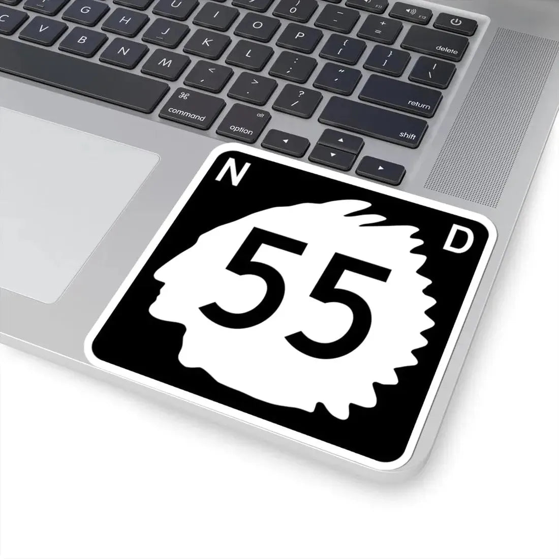 North Dakota 55 (North Dakota) (Road Sign) STICKER Vinyl Kiss-Cut Decal - The Sticker Space