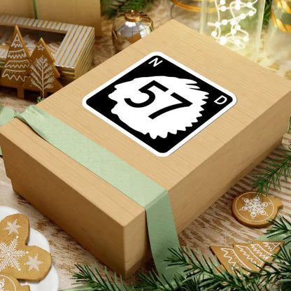 North Dakota 57 (North Dakota) (Road Sign) STICKER Vinyl Kiss-Cut Decal - The Sticker Space