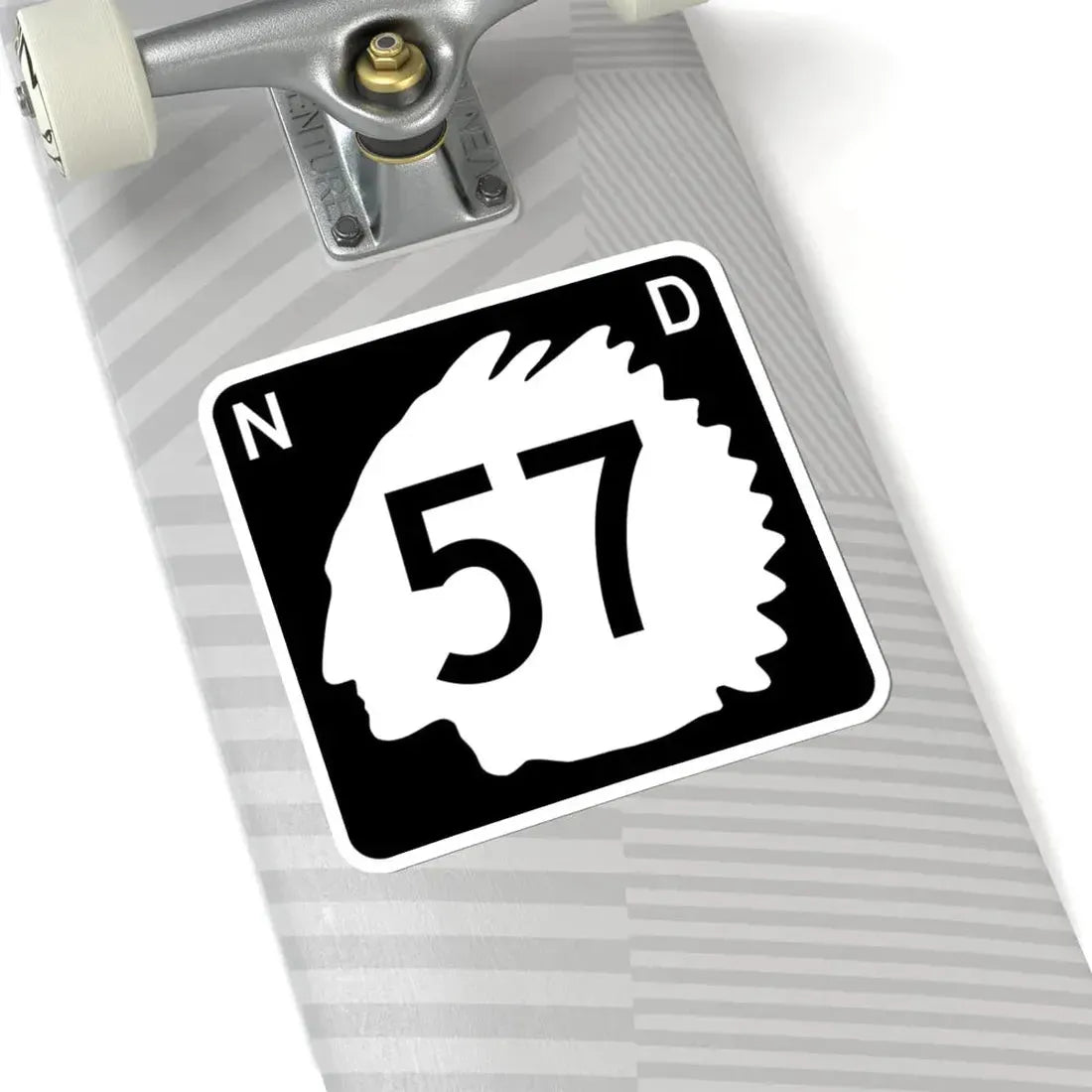 North Dakota 57 (North Dakota) (Road Sign) STICKER Vinyl Kiss-Cut Decal - The Sticker Space