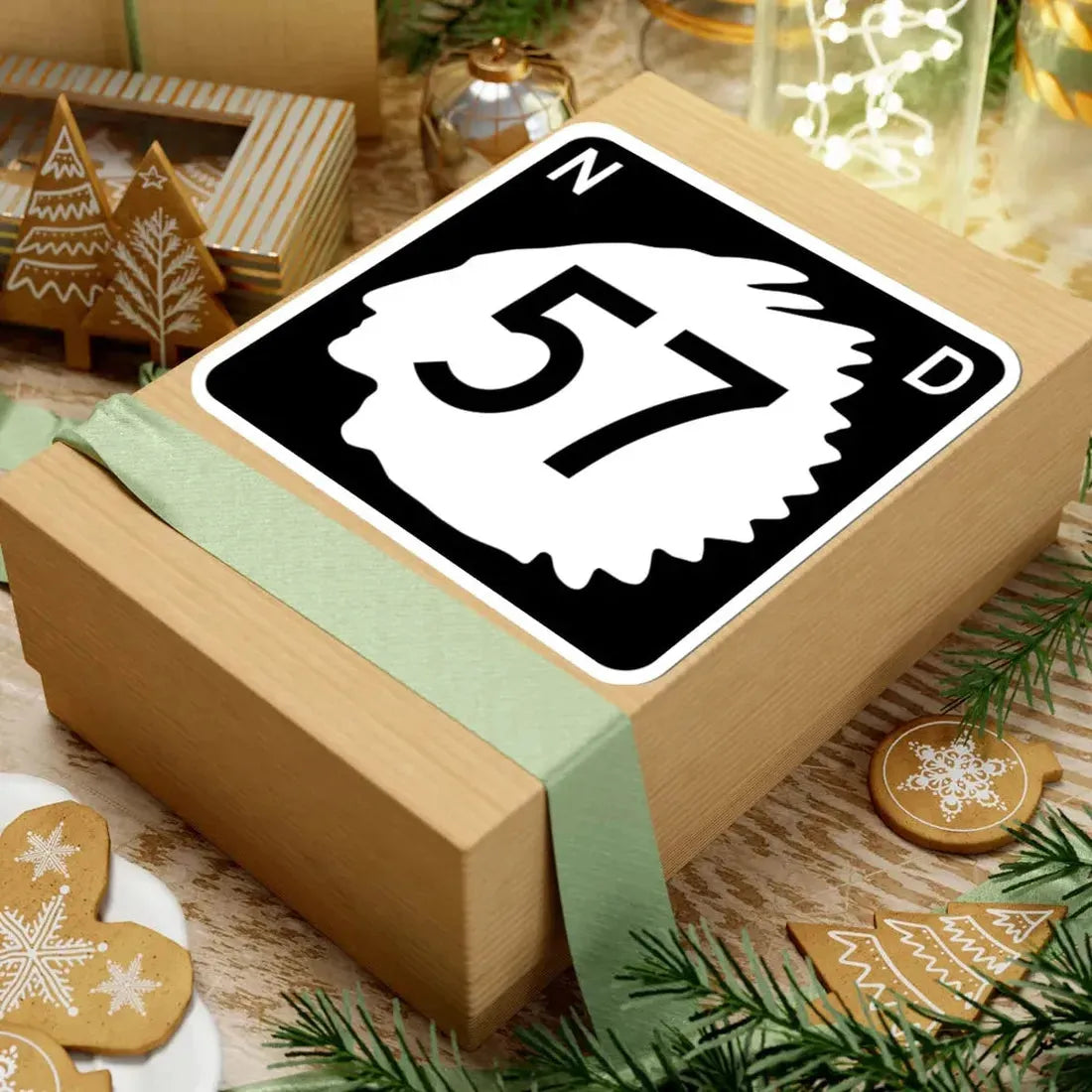 North Dakota 57 (North Dakota) (Road Sign) STICKER Vinyl Kiss-Cut Decal - The Sticker Space