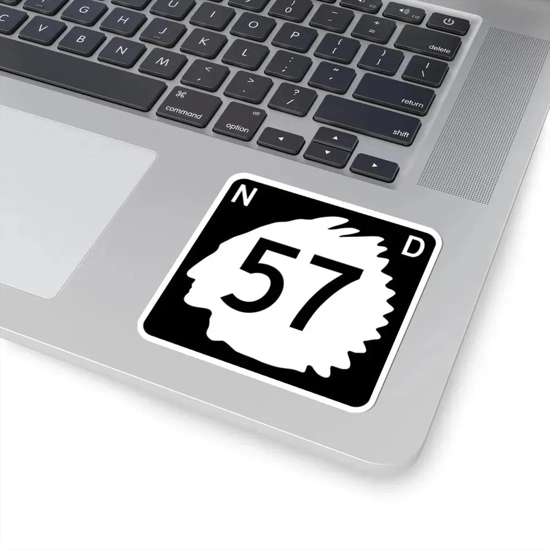 North Dakota 57 (North Dakota) (Road Sign) STICKER Vinyl Kiss-Cut Decal - The Sticker Space