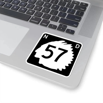 North Dakota 57 (North Dakota) (Road Sign) STICKER Vinyl Kiss-Cut Decal - The Sticker Space