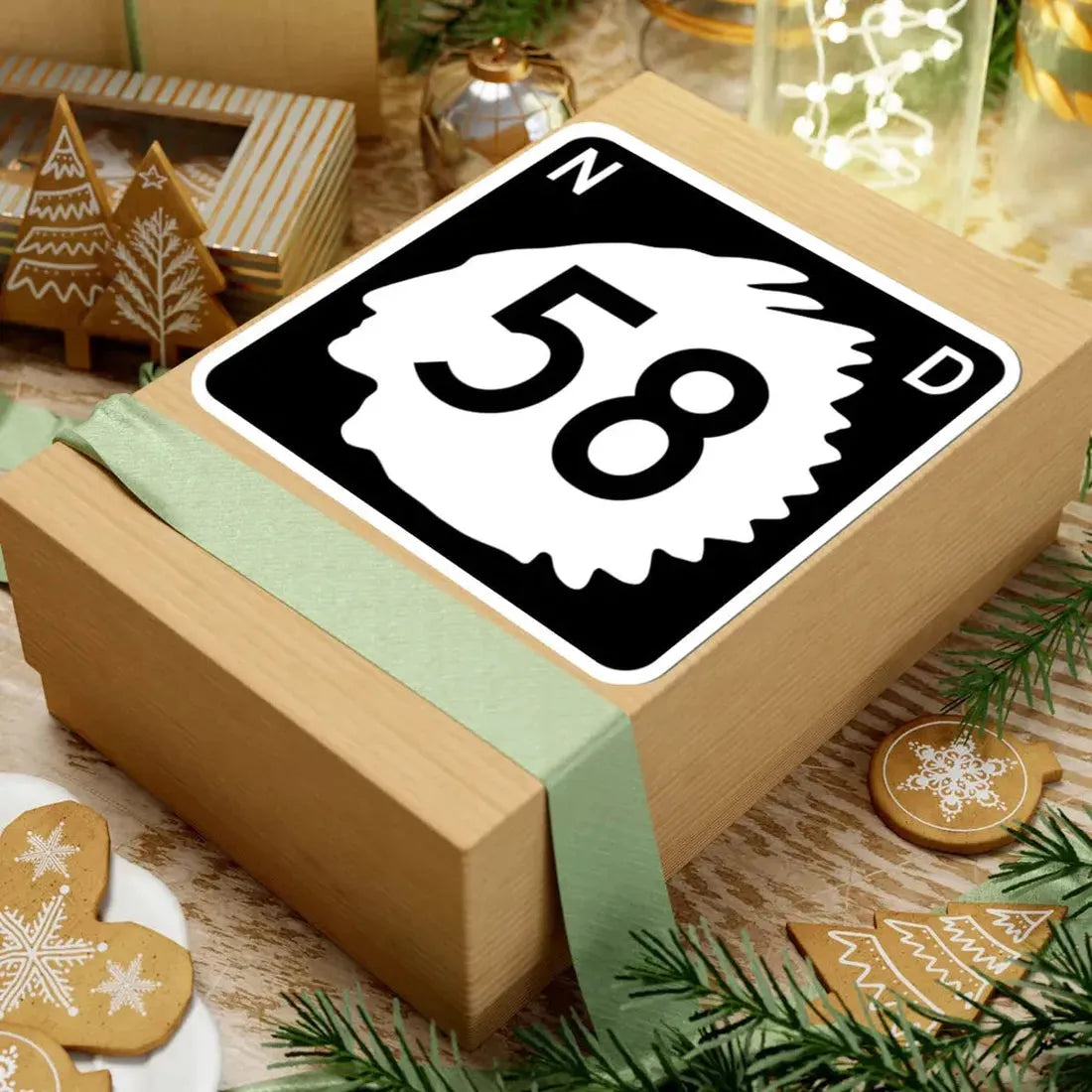 North Dakota 58 (North Dakota) (Road Sign) STICKER Vinyl Kiss-Cut Decal - The Sticker Space