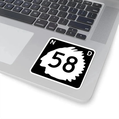 North Dakota 58 (North Dakota) (Road Sign) STICKER Vinyl Kiss-Cut Decal - The Sticker Space