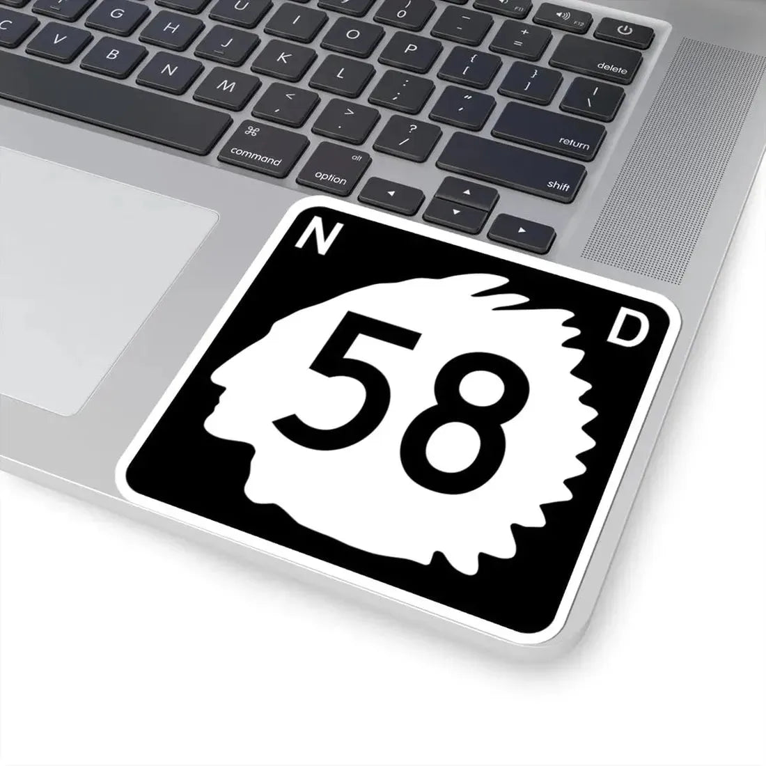 North Dakota 58 (North Dakota) (Road Sign) STICKER Vinyl Kiss-Cut Decal - The Sticker Space