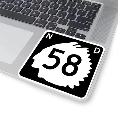 North Dakota 58 (North Dakota) (Road Sign) STICKER Vinyl Kiss-Cut Decal - The Sticker Space
