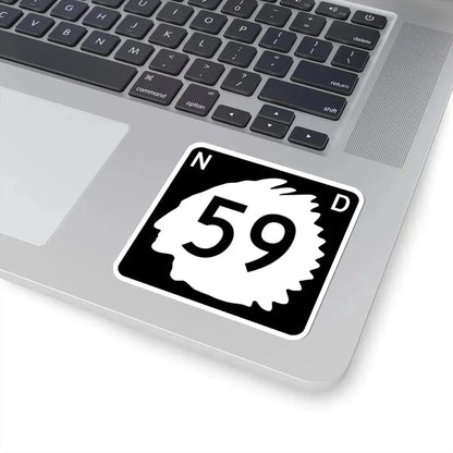 North Dakota 59 (North Dakota) (Road Sign) STICKER Vinyl Kiss-Cut Decal - The Sticker Space