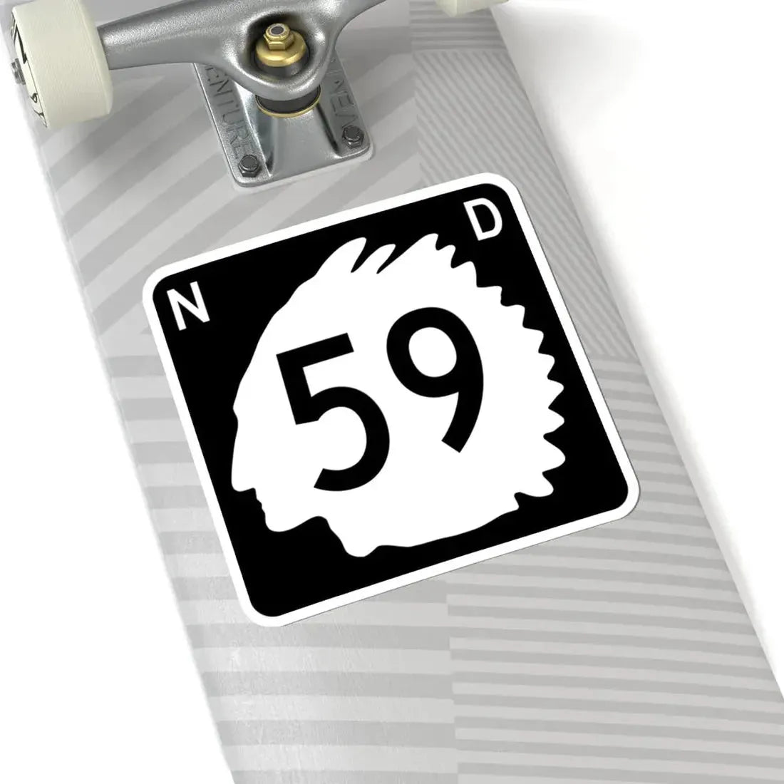 North Dakota 59 (North Dakota) (Road Sign) STICKER Vinyl Kiss-Cut Decal - The Sticker Space