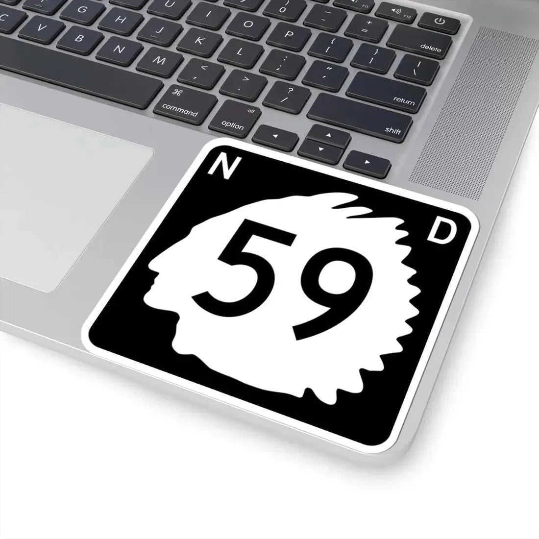 North Dakota 59 (North Dakota) (Road Sign) STICKER Vinyl Kiss-Cut Decal - The Sticker Space