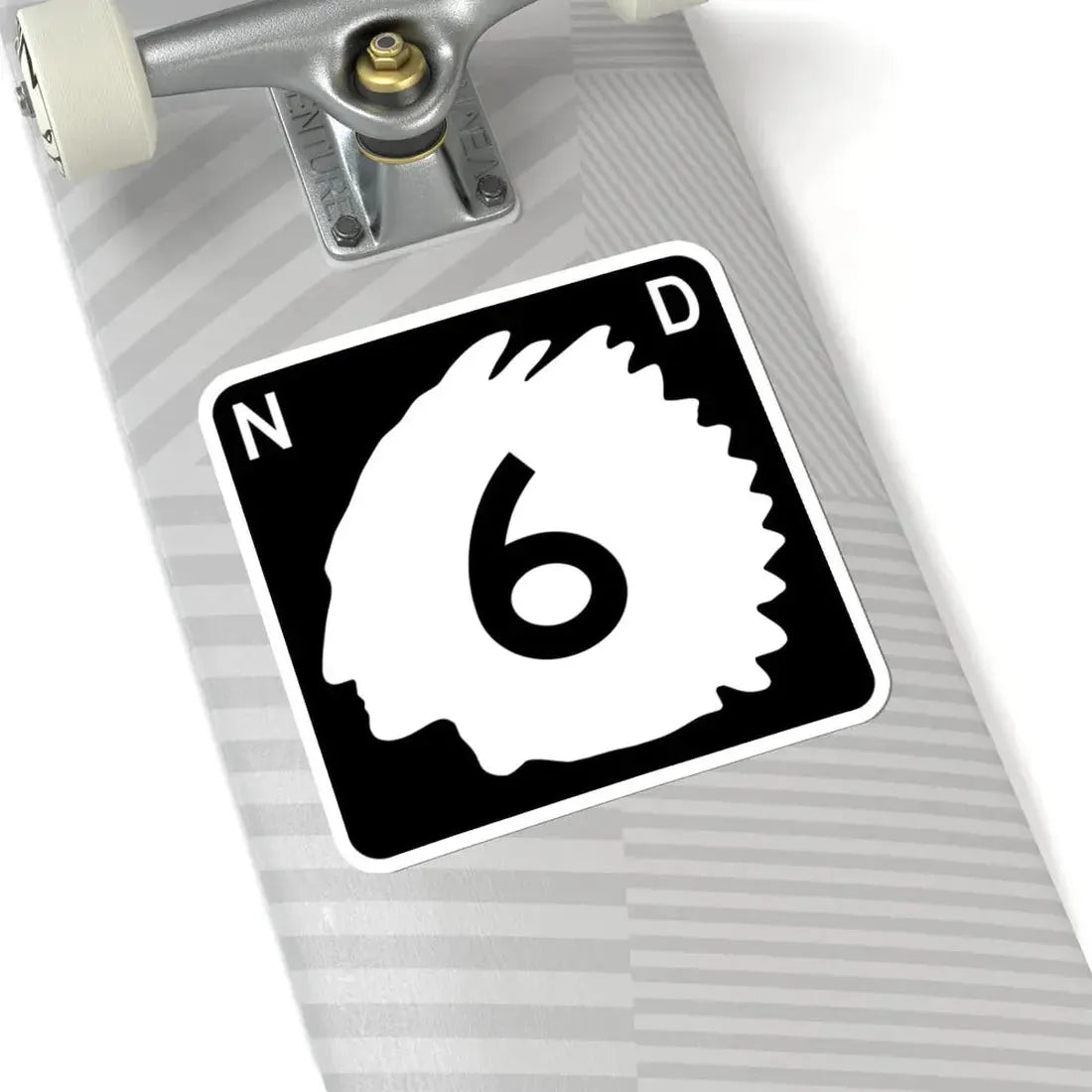 North Dakota 6 (North Dakota) (Road Sign) STICKER Vinyl Kiss-Cut Decal - The Sticker Space