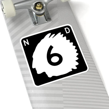 North Dakota 6 (North Dakota) (Road Sign) STICKER Vinyl Kiss-Cut Decal - The Sticker Space