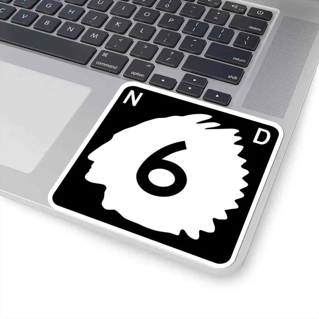 North Dakota 6 (North Dakota) (Road Sign) STICKER Vinyl Kiss-Cut Decal - The Sticker Space