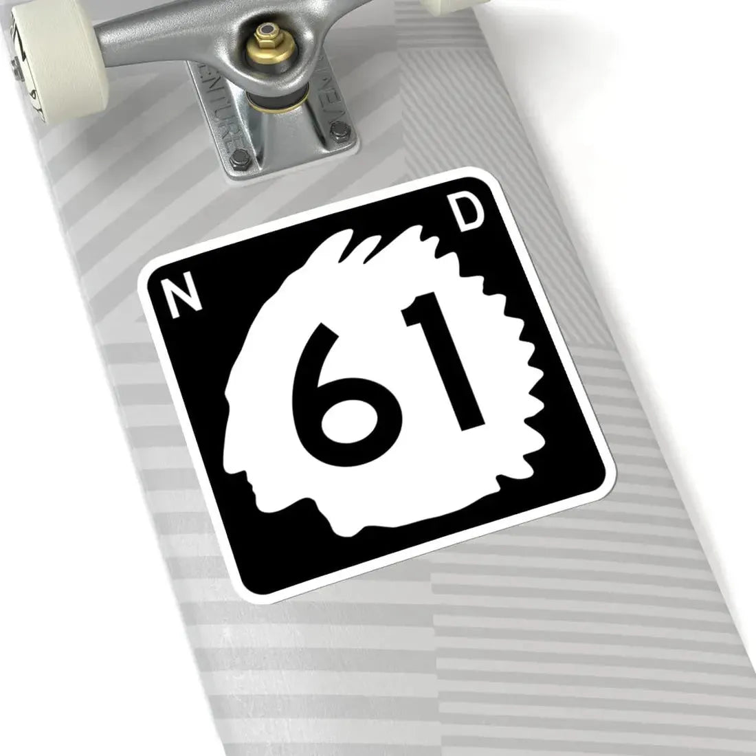 North Dakota 61 (North Dakota) (Road Sign) STICKER Vinyl Kiss-Cut Decal - The Sticker Space