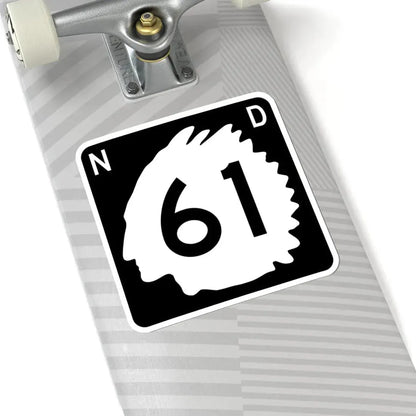 North Dakota 61 (North Dakota) (Road Sign) STICKER Vinyl Kiss-Cut Decal - The Sticker Space