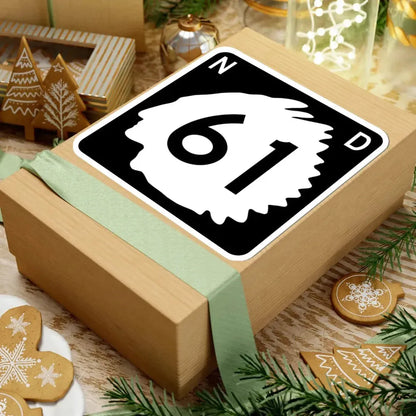 North Dakota 61 (North Dakota) (Road Sign) STICKER Vinyl Kiss-Cut Decal - The Sticker Space