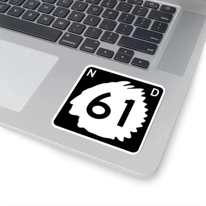 North Dakota 61 (North Dakota) (Road Sign) STICKER Vinyl Kiss-Cut Decal - The Sticker Space