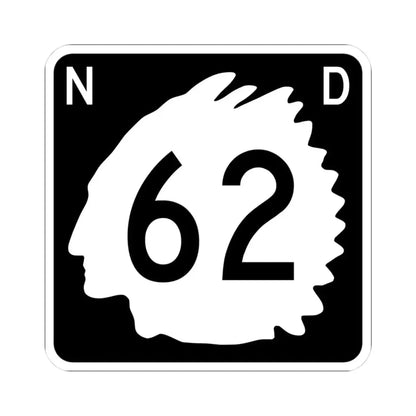 North Dakota 62 (North Dakota) (Road Sign) STICKER Vinyl Kiss-Cut Decal - The Sticker Space