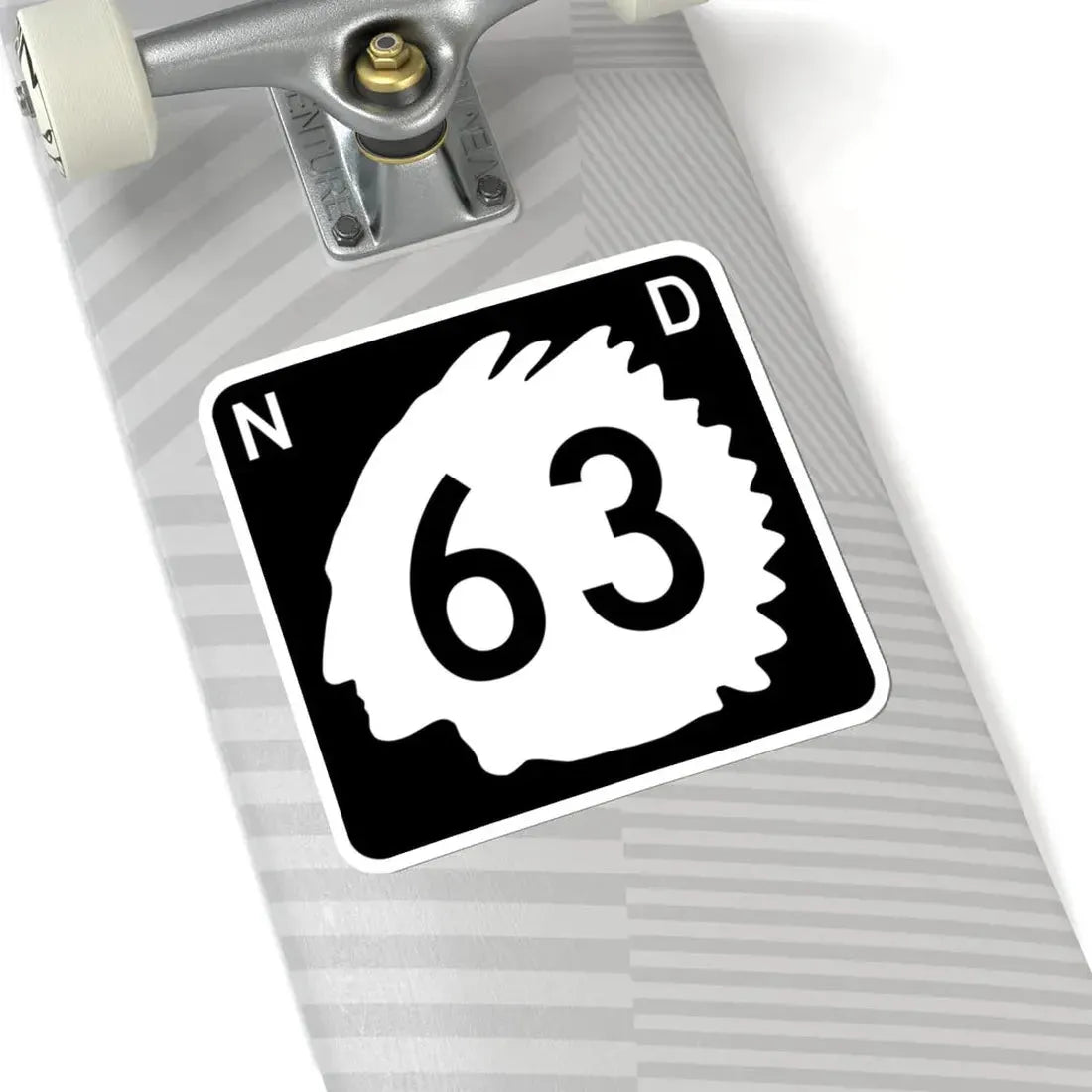 North Dakota 63 (North Dakota) (Road Sign) STICKER Vinyl Kiss-Cut Decal - The Sticker Space