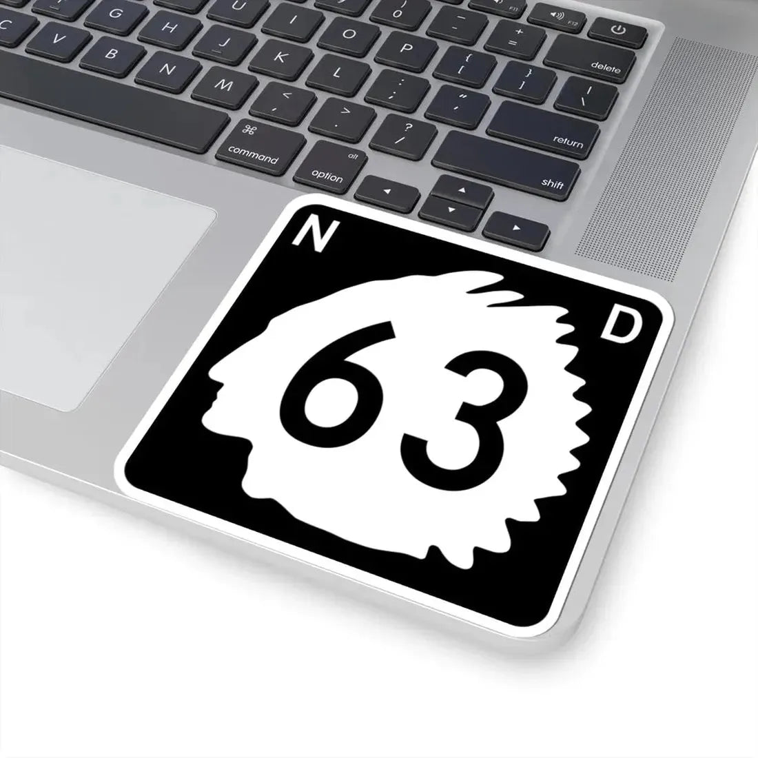 North Dakota 63 (North Dakota) (Road Sign) STICKER Vinyl Kiss-Cut Decal - The Sticker Space