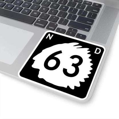 North Dakota 63 (North Dakota) (Road Sign) STICKER Vinyl Kiss-Cut Decal - The Sticker Space