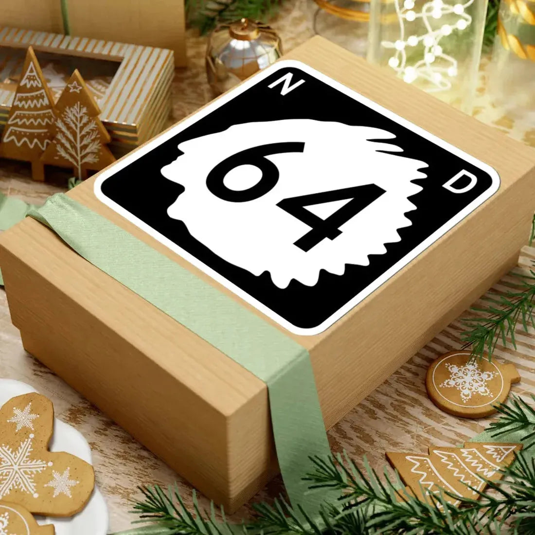 North Dakota 64 (North Dakota) (Road Sign) STICKER Vinyl Kiss-Cut Decal - The Sticker Space