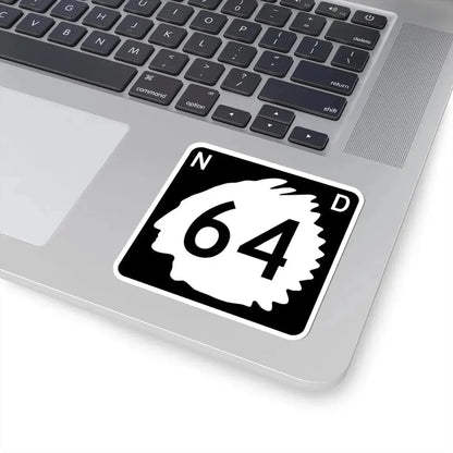 North Dakota 64 (North Dakota) (Road Sign) STICKER Vinyl Kiss-Cut Decal - The Sticker Space