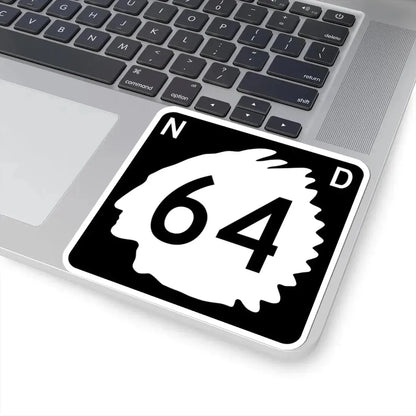 North Dakota 64 (North Dakota) (Road Sign) STICKER Vinyl Kiss-Cut Decal - The Sticker Space