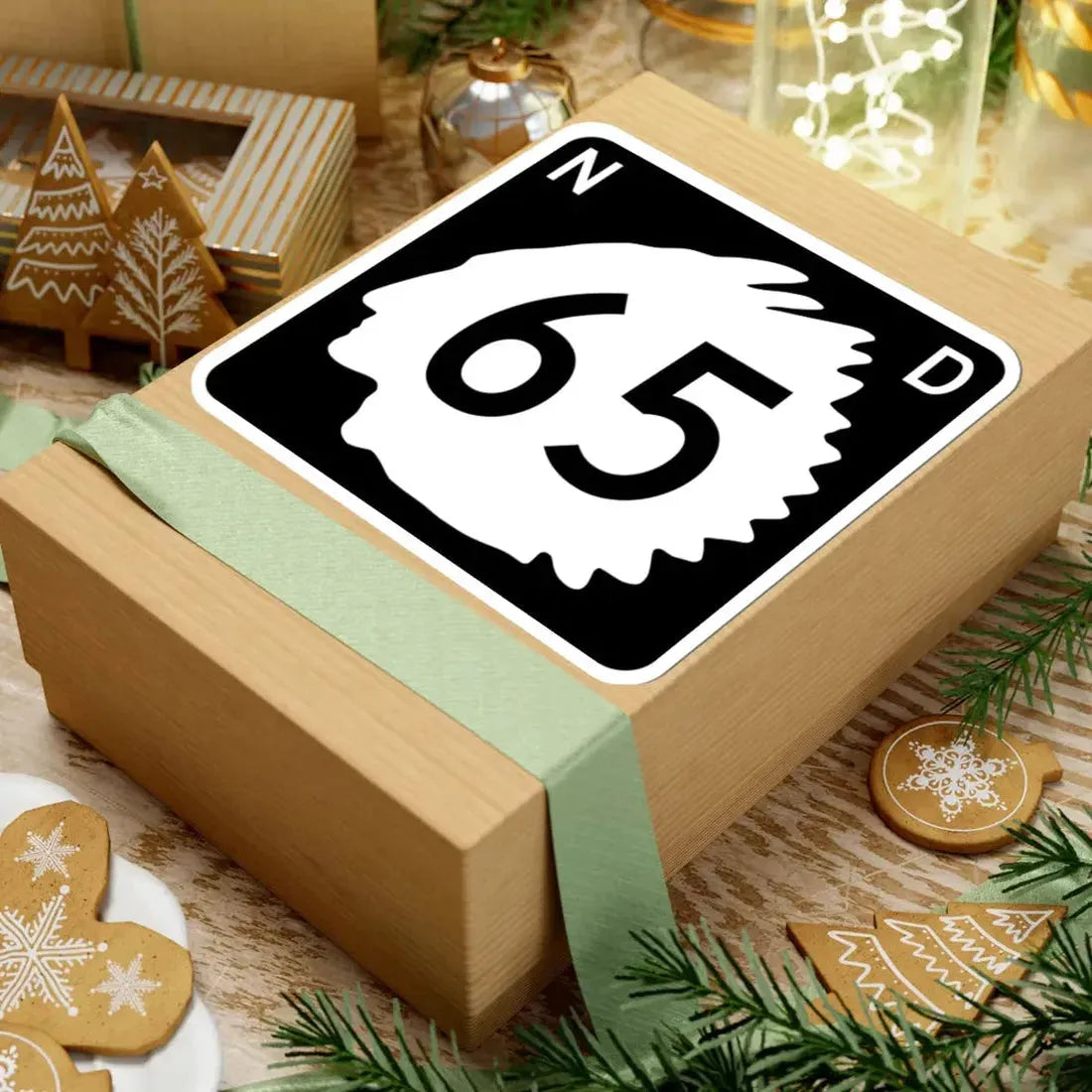 North Dakota 65 (North Dakota) (Road Sign) STICKER Vinyl Kiss-Cut Decal - The Sticker Space