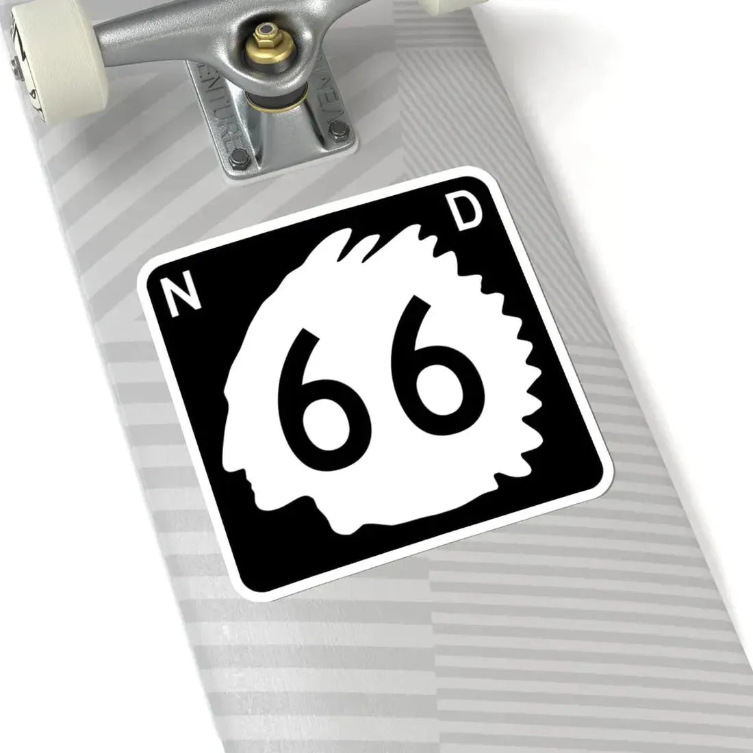 North Dakota 66 (North Dakota) (Road Sign) STICKER Vinyl Kiss-Cut Decal - The Sticker Space
