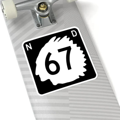 North Dakota 67 (North Dakota) (Road Sign) STICKER Vinyl Kiss-Cut Decal - The Sticker Space