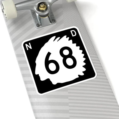 North Dakota 68 (North Dakota) (Road Sign) STICKER Vinyl Kiss-Cut Decal - The Sticker Space