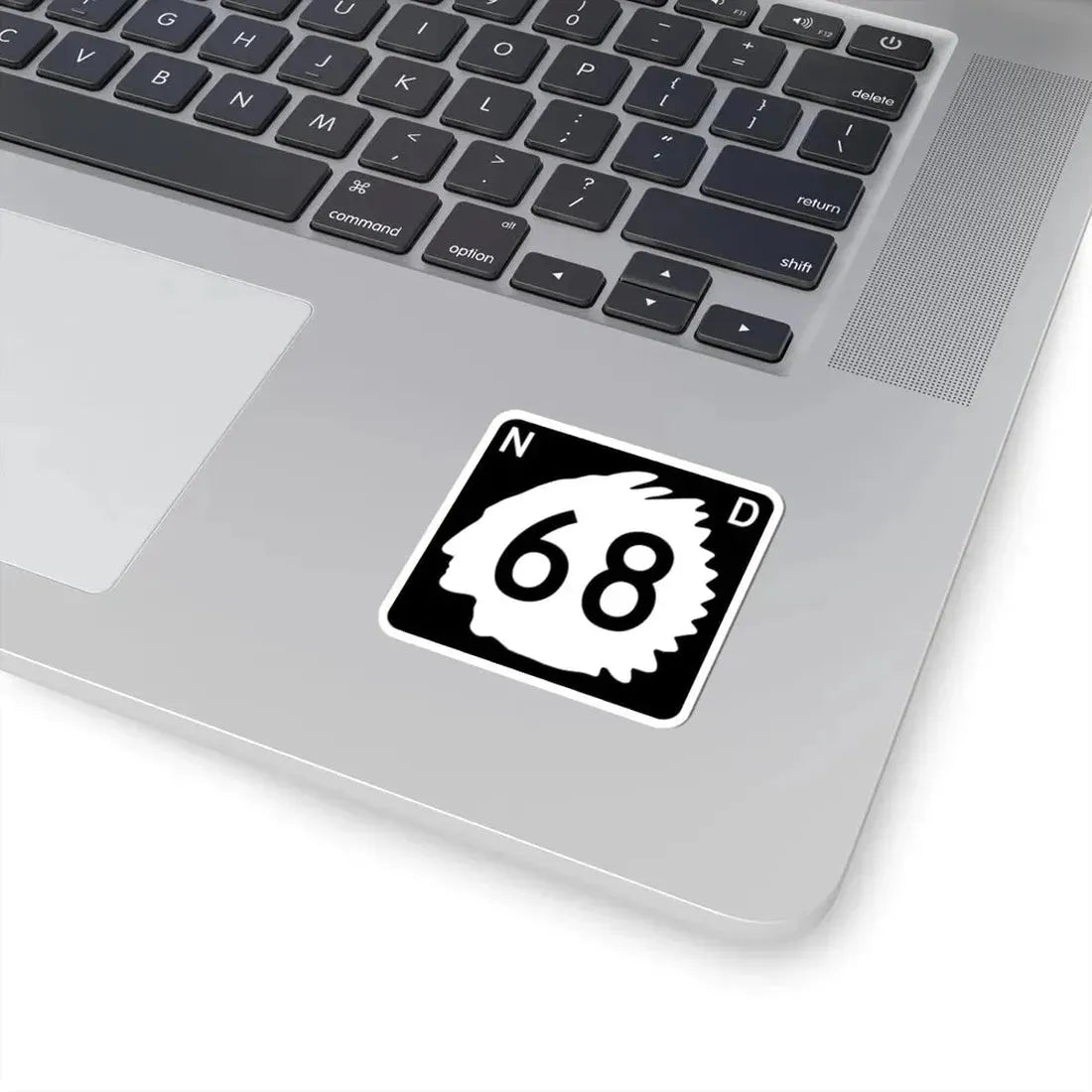 North Dakota 68 (North Dakota) (Road Sign) STICKER Vinyl Kiss-Cut Decal - The Sticker Space