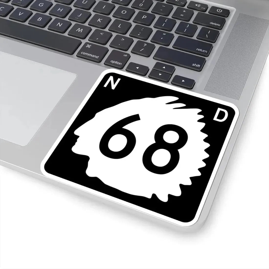 North Dakota 68 (North Dakota) (Road Sign) STICKER Vinyl Kiss-Cut Decal - The Sticker Space
