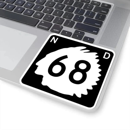 North Dakota 68 (North Dakota) (Road Sign) STICKER Vinyl Kiss-Cut Decal - The Sticker Space