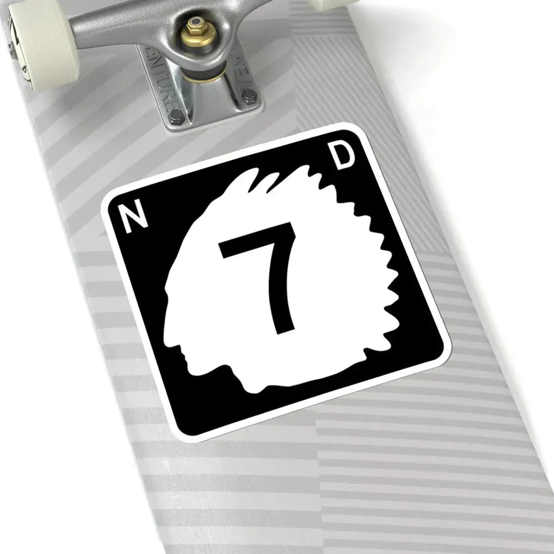 North Dakota 7 (North Dakota) (Road Sign) STICKER Vinyl Kiss-Cut Decal - The Sticker Space