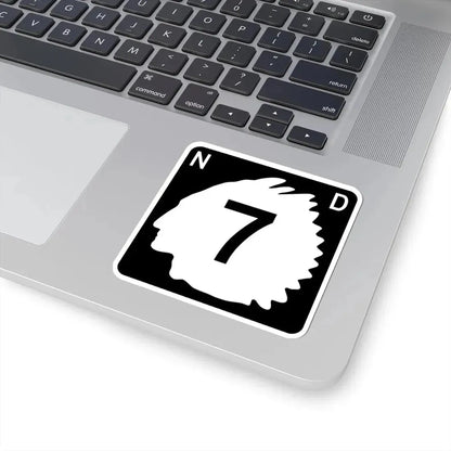 North Dakota 7 (North Dakota) (Road Sign) STICKER Vinyl Kiss-Cut Decal - The Sticker Space