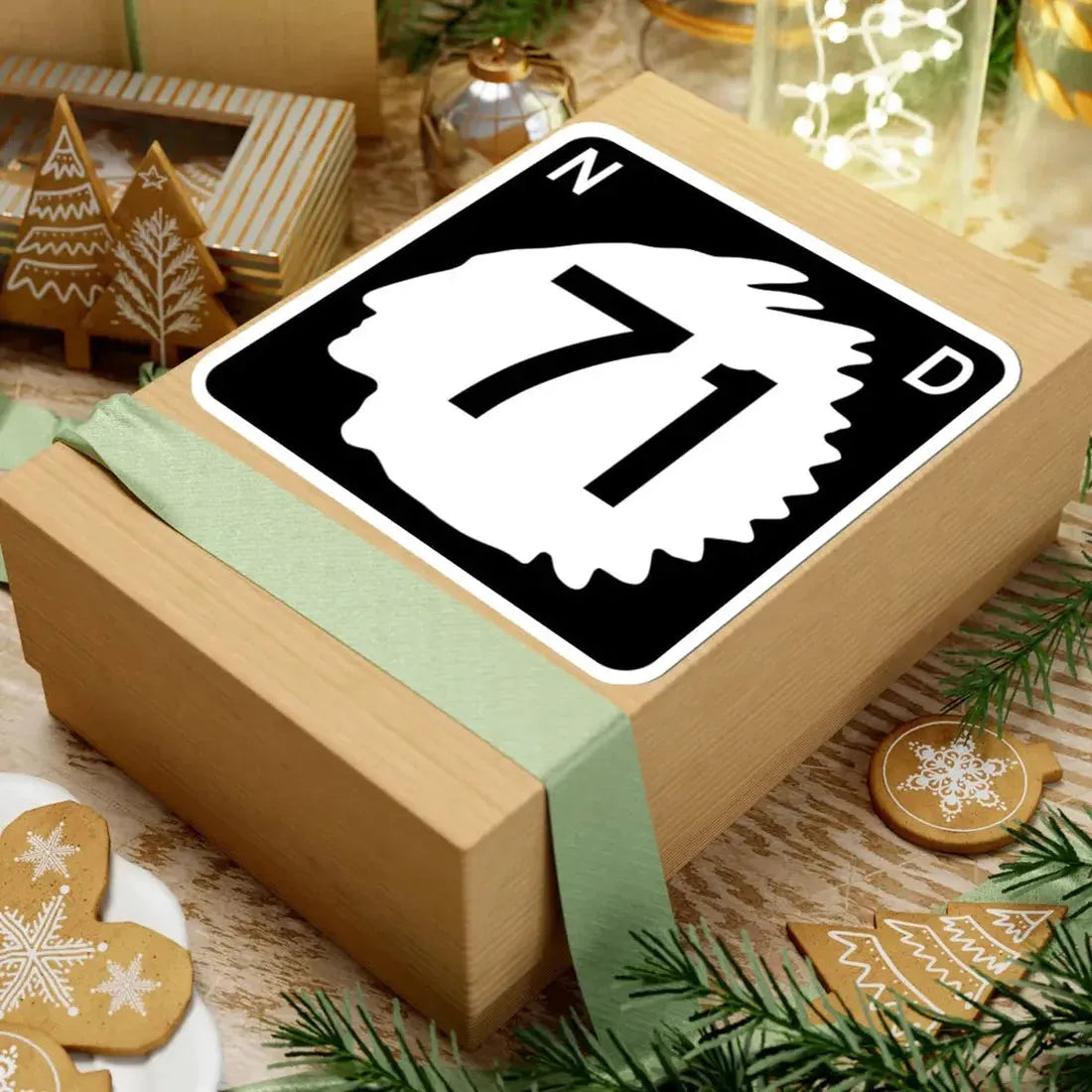 North Dakota 71 (North Dakota) (Road Sign) STICKER Vinyl Kiss-Cut Decal - The Sticker Space