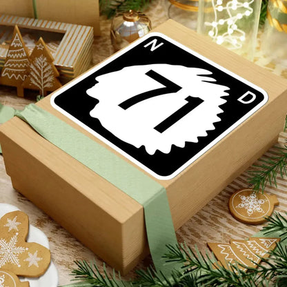 North Dakota 71 (North Dakota) (Road Sign) STICKER Vinyl Kiss-Cut Decal - The Sticker Space