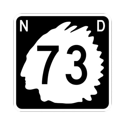 North Dakota 73 (North Dakota) (Road Sign) STICKER Vinyl Kiss-Cut Decal 2 Inch White - The Sticker Space
