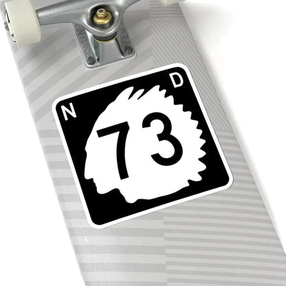 North Dakota 73 (North Dakota) (Road Sign) STICKER Vinyl Kiss-Cut Decal - The Sticker Space