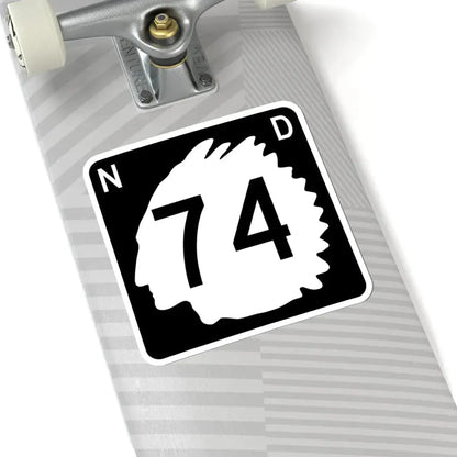 North Dakota 74 (North Dakota) (Road Sign) STICKER Vinyl Kiss-Cut Decal - The Sticker Space